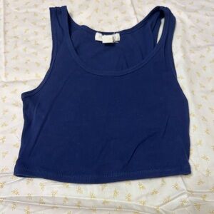 BLUE TANK TOP CROP TOP SIZE SMALL